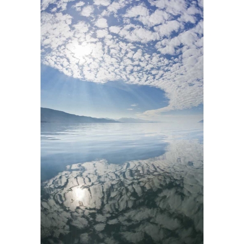 Alaska, Freshwater Bay Clouds reflected in water